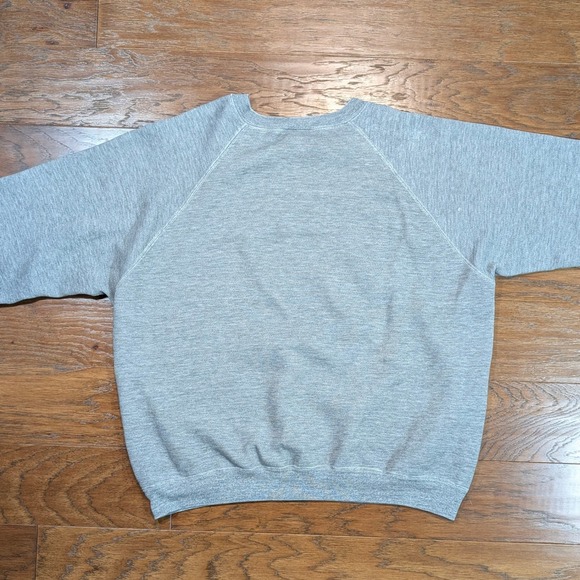 Vintage Levis Raglan Sweatshirt XL 24x24 Heather Gray Tricolor Logo Patch - Picture 11 of 13